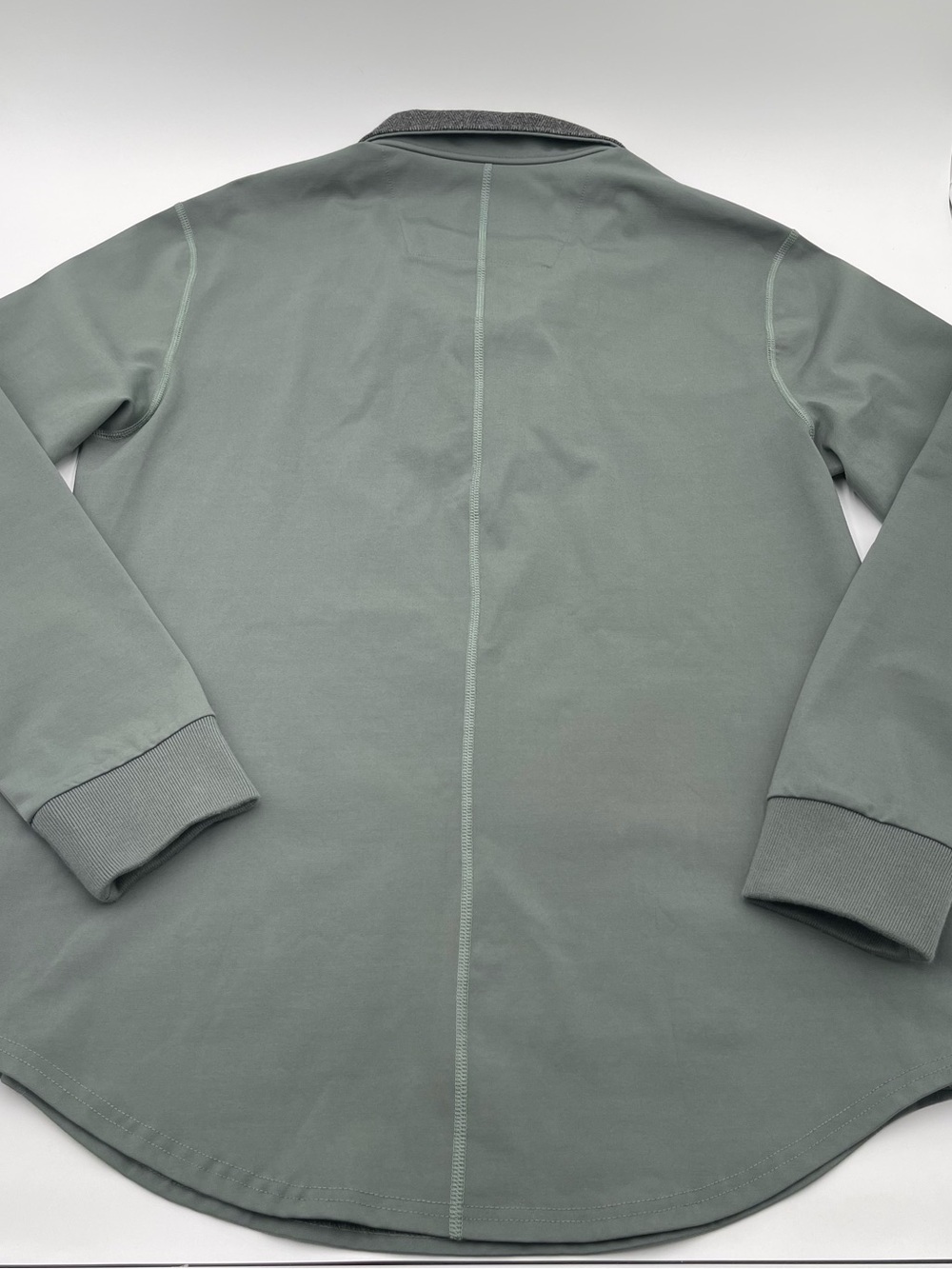 BYLT Fairway Pullover Mens Med Green Softshell Golf 1/4 Zip Mock Neck Magnetic - Picture 7 of 12